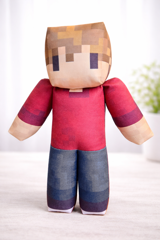 Handmade pixel plush doll soft fabric