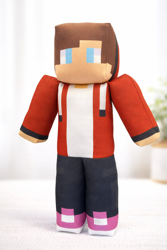 Handmade pixel plush doll soft fabric